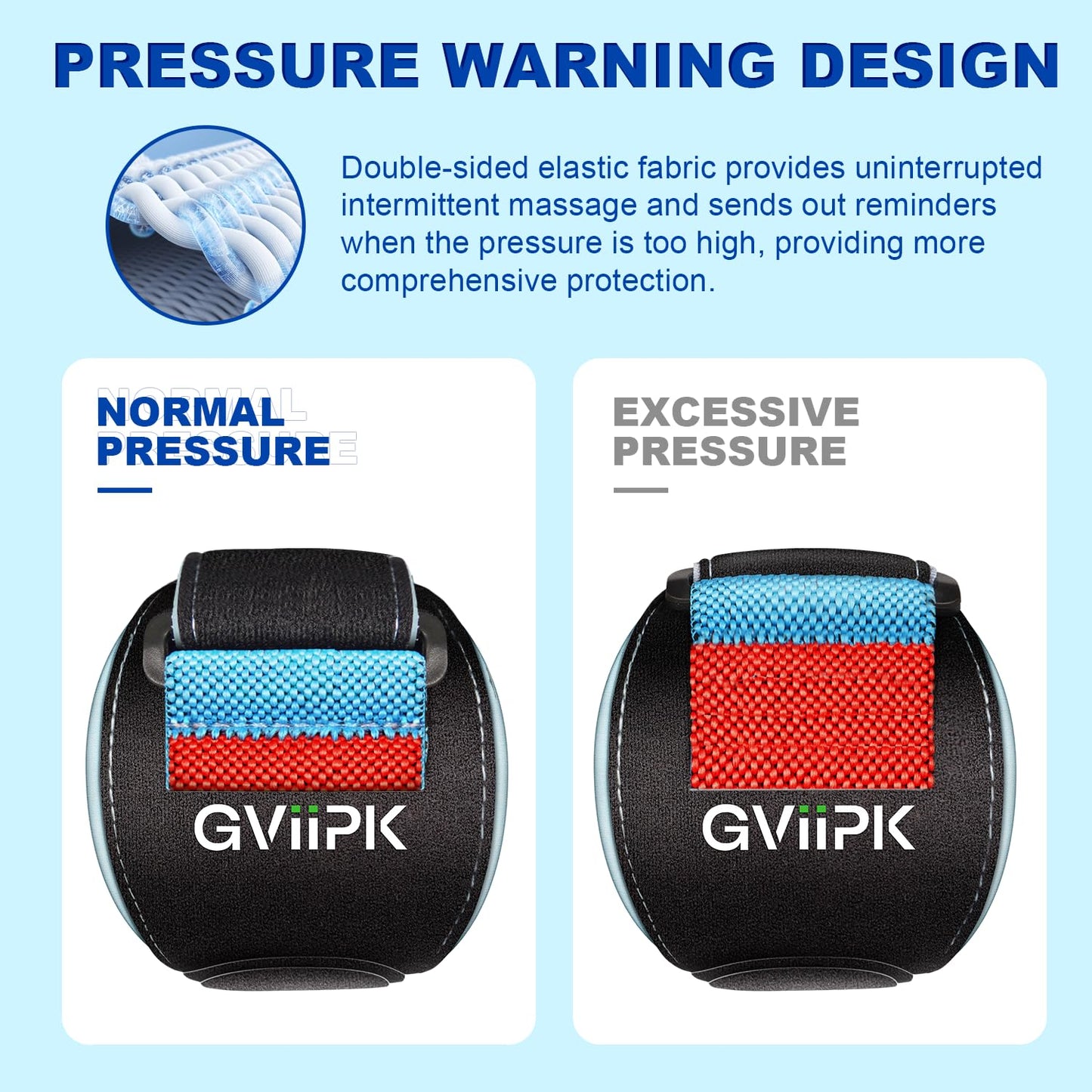 Gviipk Upgraded Tennis Elbow Brace for Men Women, Adjustable Golfers Elbow Support Strap Band for Tendonitis, Forearm Brace with Pressure Warning Design, Compression Pad for Forearm Tendon Pain Relief