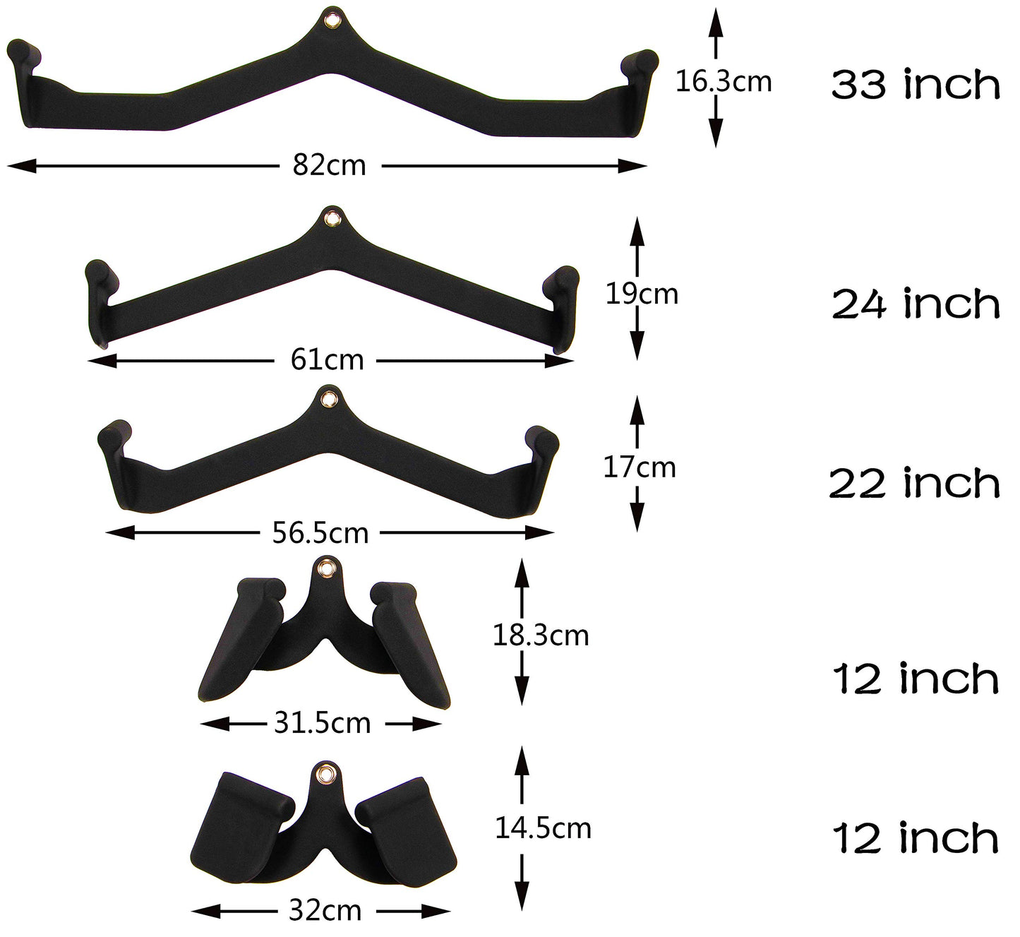 BalanceFrom Cable Machine Attachments 5-Piece Combo