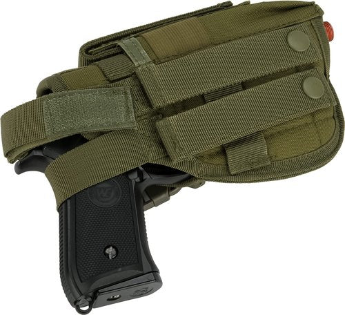 Evike Airsoft - Matrix Universal MOLLE/Belt Mount Holster for Handguns Pistols (Color: OD Green/Left Hand)