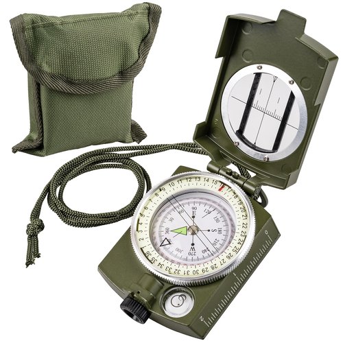 Compasses，Hiking Compass for Survival with ，Compass Survival，Waterproof Durable and Pocket-SizedTactical Survival Compass with Lanyard，Climbing Biking Exploring Geology, Outdoor Activities