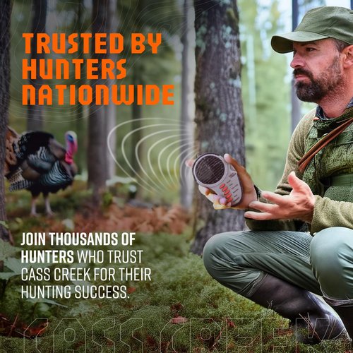 Cass Creek Ergo Spring Gobbler Electronic Game Call, Compact Handheld Turkey Call, Realistic Digital Sounds, Portable Hunting Gear, Easy One-Hand Operation