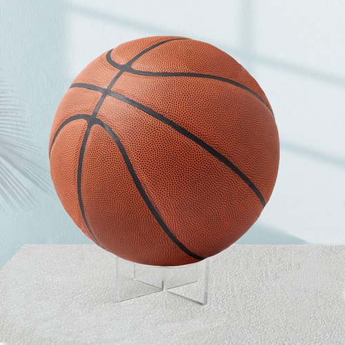 HEMYLU Basketball Stand, 3-Pack Acrylic Ball Stand for Display, Clear Storage Holder for Football Basketball Soccer Volleyball Rugby
