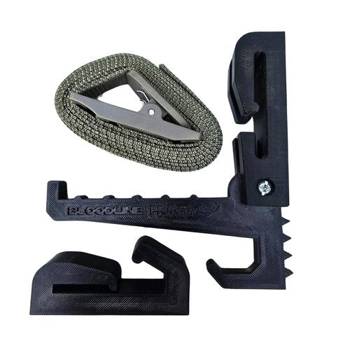 Bloodline. Hunt. Treestand Bow Hanger - Folding Lightweight Bow Hanger with Backpack Hook- Hunting Backpack Hook - Crossbow Bow Hanger- Mobile Hunting - Treestand Bow Hanger - Saddle Hunting