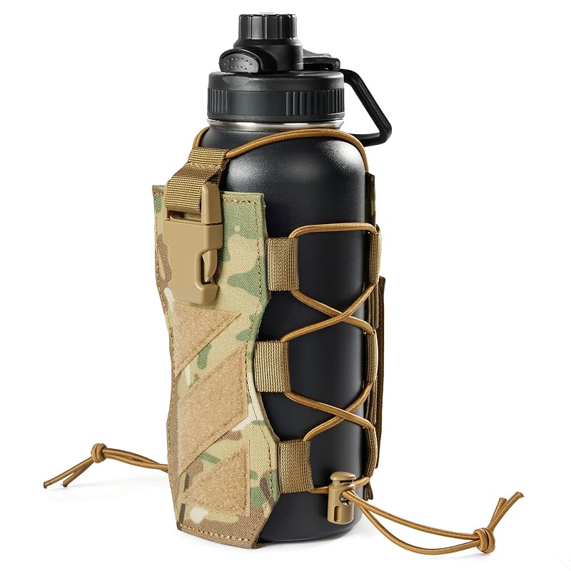 OneTigris MOLLE Water Bottle Pouch Holder CamO (18-32 oz) Variation: CamoC