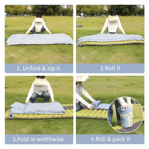 NewDoar Ultralight Backpacking Sleeping Bag - 50-70°F, 1.5lbs, Waterproof & Machine Washable, 2-Way Zipper for Teens,Couples,Women,Men Compact for Hiking/Camping (Blue,Medium)