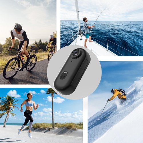 Eastfatkun Action Camera 4K -30m Waterproof, Magnetic 360° Clip,90Min Battery 128GB Wearable Mini Body Camera for Vlogging, Cycling, Diving, Hiking, Pet Adventures (Thumb-Sized)