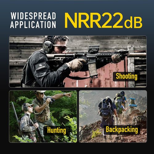 EARMOR Electronic Shooting Ear Protection Earmuffs, Bluetooth 5.4 Hearing Protection Ear Muffs with Gel Ear Pads, 29dB SNR Noise Reduction & 4X Sound Amplication Ear Protection for Gun Range