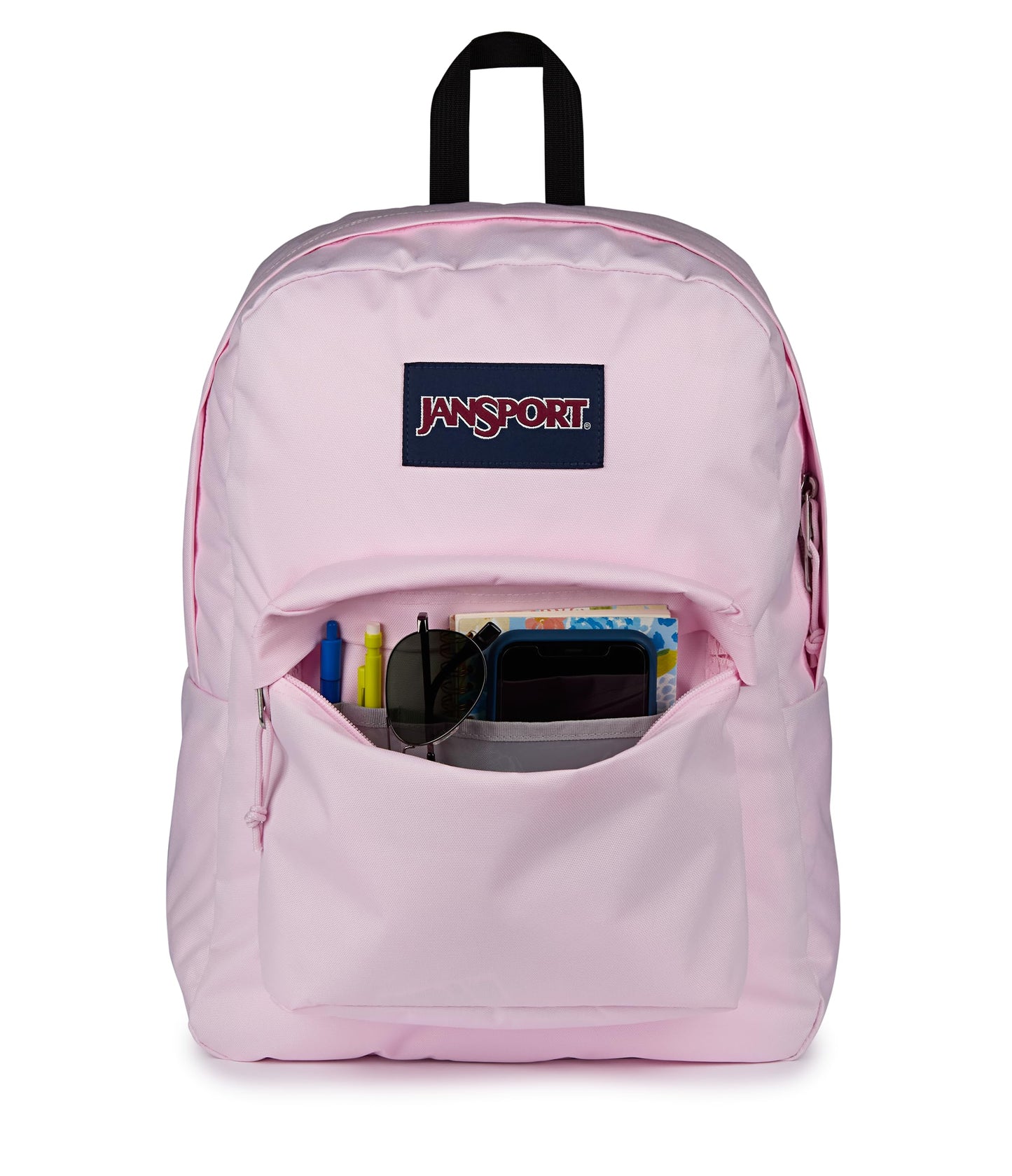 JanSport SuperBreak One Backpack - Durable, Lightweight Bag with 1 Main Compartment, Front Utility Pocket with Built-in Organizer, Premium Backpack, Pink Ice