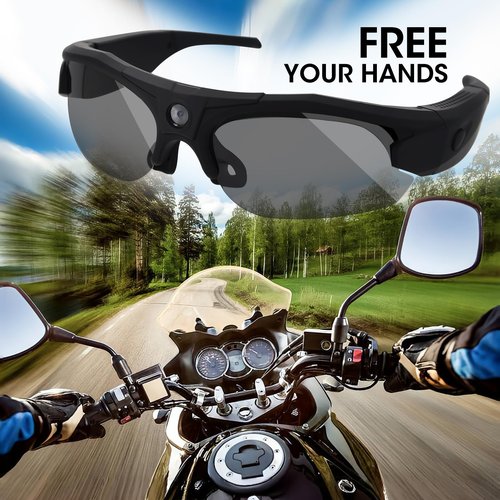 Li&Lu Sport Camera with WiFi, Camera Sunglasses for Outdoor Sports Supports iOS&Android (64GB TF Card Included)