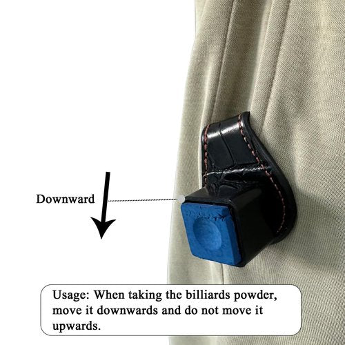 LAKE OF FIRE Pool Chalk Holder – Magnetic Leather Pocket Clip Design – Ideal Accessory for Snooker & Billiards(Square)