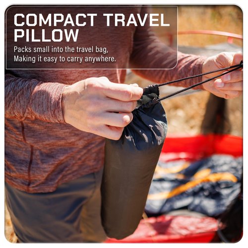 BOZEMAN OUTDOORS Camping Pillow 2 Pack ??Camp Pillow, Memory Foam Pillows 2 Pack ??for Sleeping Bag & Hiking, Reliable & Comfortable