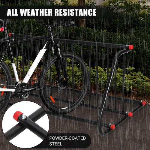 Commercial Bike Rack Outdoor,Metal Bicycle Parking Rack Stand,10 Holders Commercial Bike Rack Garage Floor for Retail Shopping Centers, Schools,Backyards,Bike Shops(Double Side)