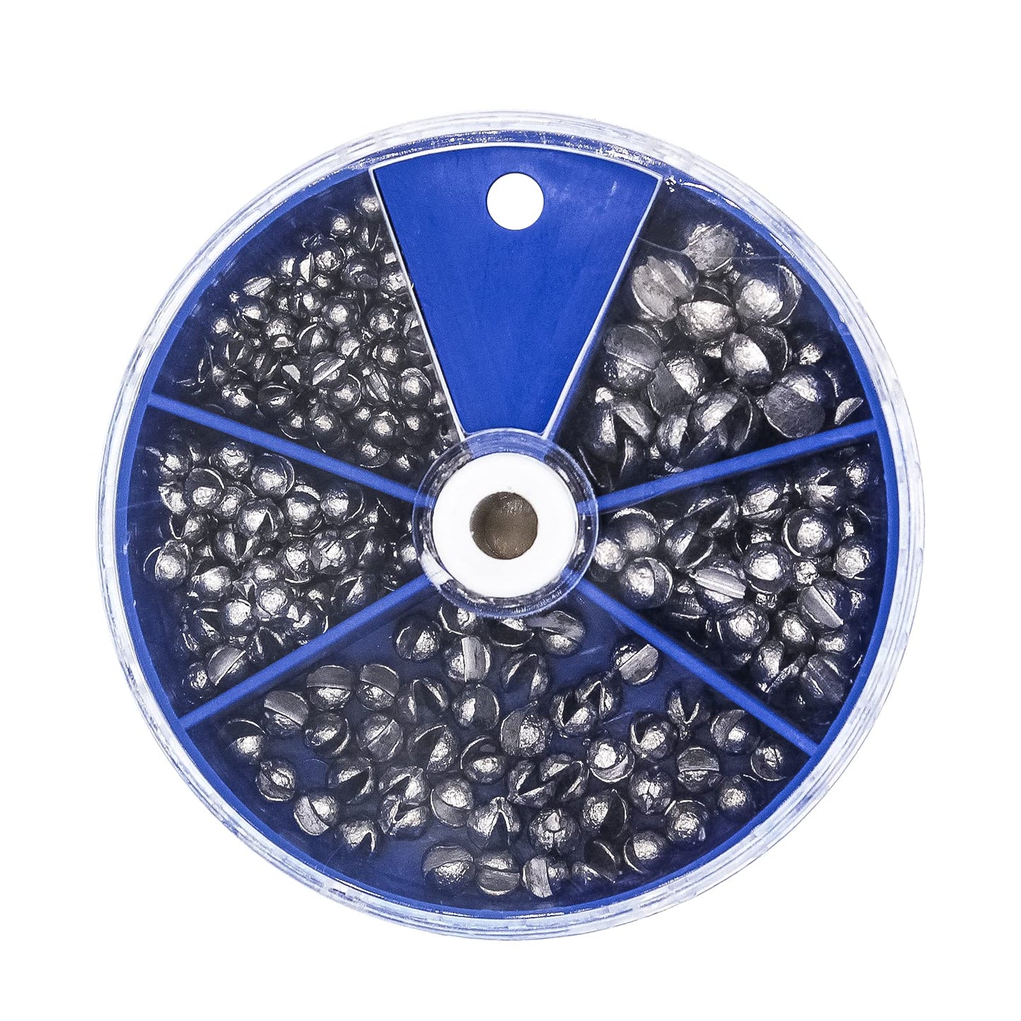 FREGITO Fishing Weight Sinkers,205pcs Weight Sinkers 5 Sizes Lead Weights Round Split Shot Sinker Removable Fishing Weights Sinkers