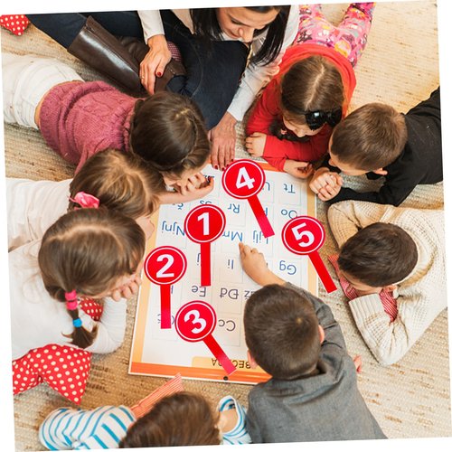 SHOWERORO 10Pcs Handheld Number Paddles for Score Keeping Contestant Number Display Boards and Lightweight Score Paddles Single Sided for Sports Events and Auctions