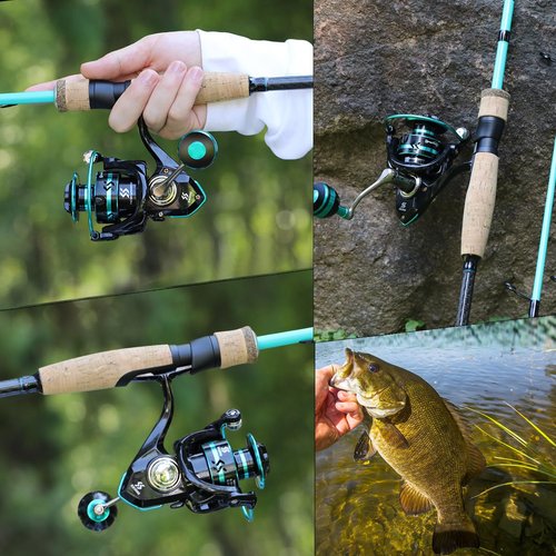 Sougayilang Spinning Reels Light Weight Ultra Smooth Powerful Fishing Reels Blue 3000