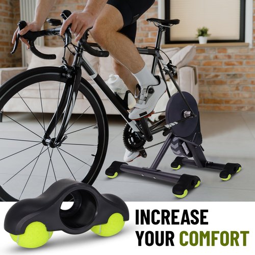 4 Pack Rocker Feet Adapters for Indoor Bike Cycling with Tennis Balls, Thick Injection-Molded Accessory for Bicycle Smart Trainers to Makes Your Indoor Riding More Comfortable (Adapters - 9 Balls)
