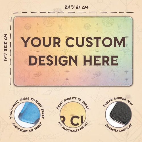 Paramint Custom Standard Playmat (Stitched, 24x14) - Compatible with Magic: The Gathering - Play MTG, YuGiOh, TCG - Original Art Designs & Accessories