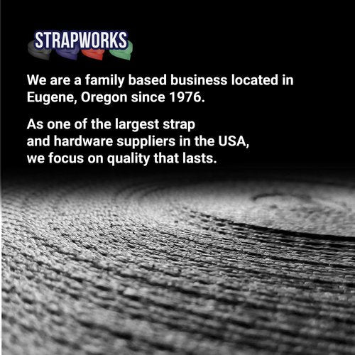 Strapworks Heavyweight Polypropylene Webbing - Heavy Duty Poly Strapping for Outdoor DIY Gear Repair, 1.5 Inch x 50 Yards, Black