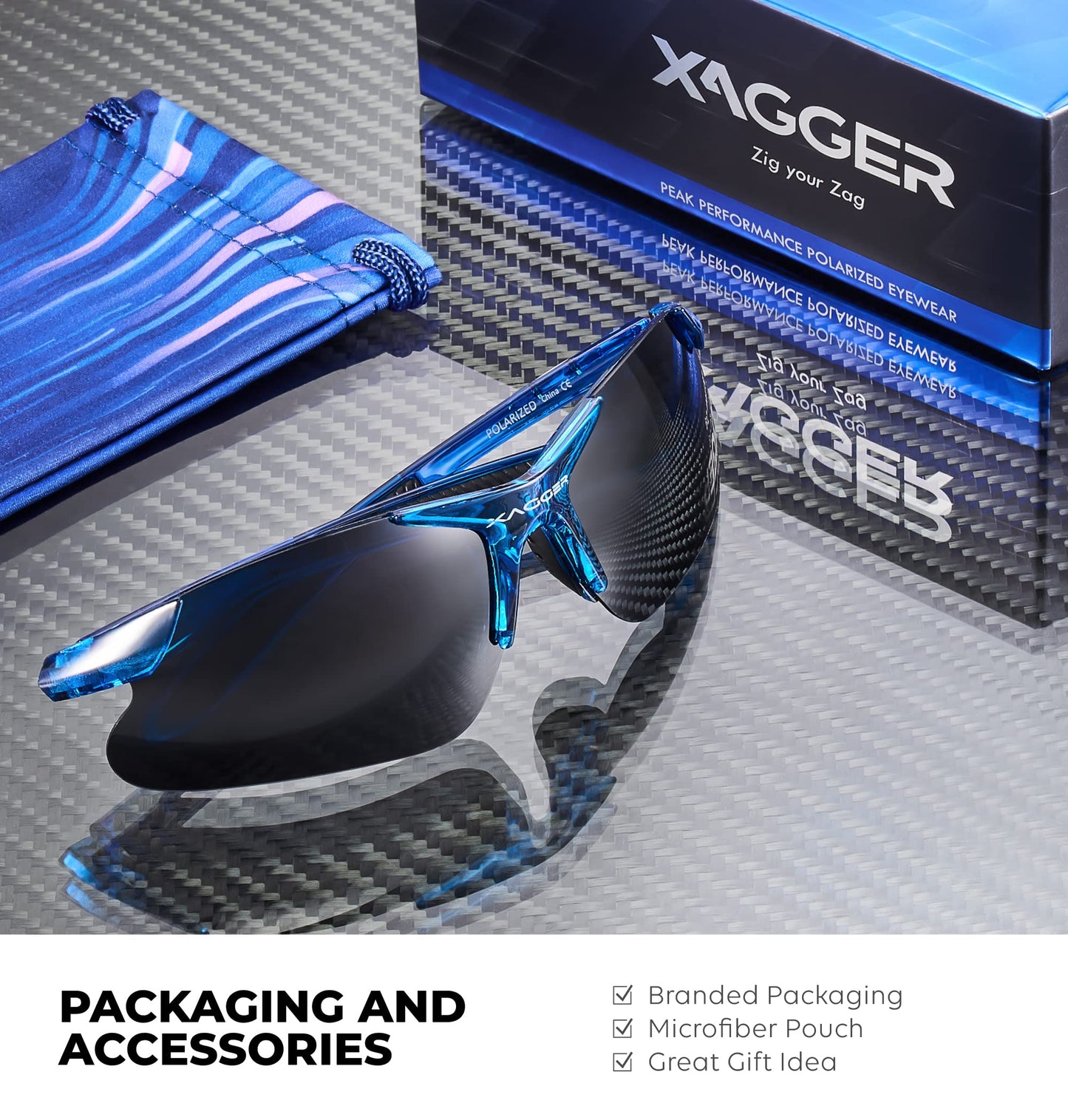 Xagger Kids Youth Polarized Sports Sunglasses for Boys Girls Baseball Softball Glasses TR90 Frame