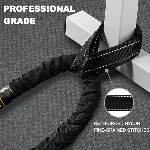 POWER GUIDANCE Battle Rope Anchor Strap Kit, Fit 1.5??2" Battle Rope for Home Gym & Outdoor Workout