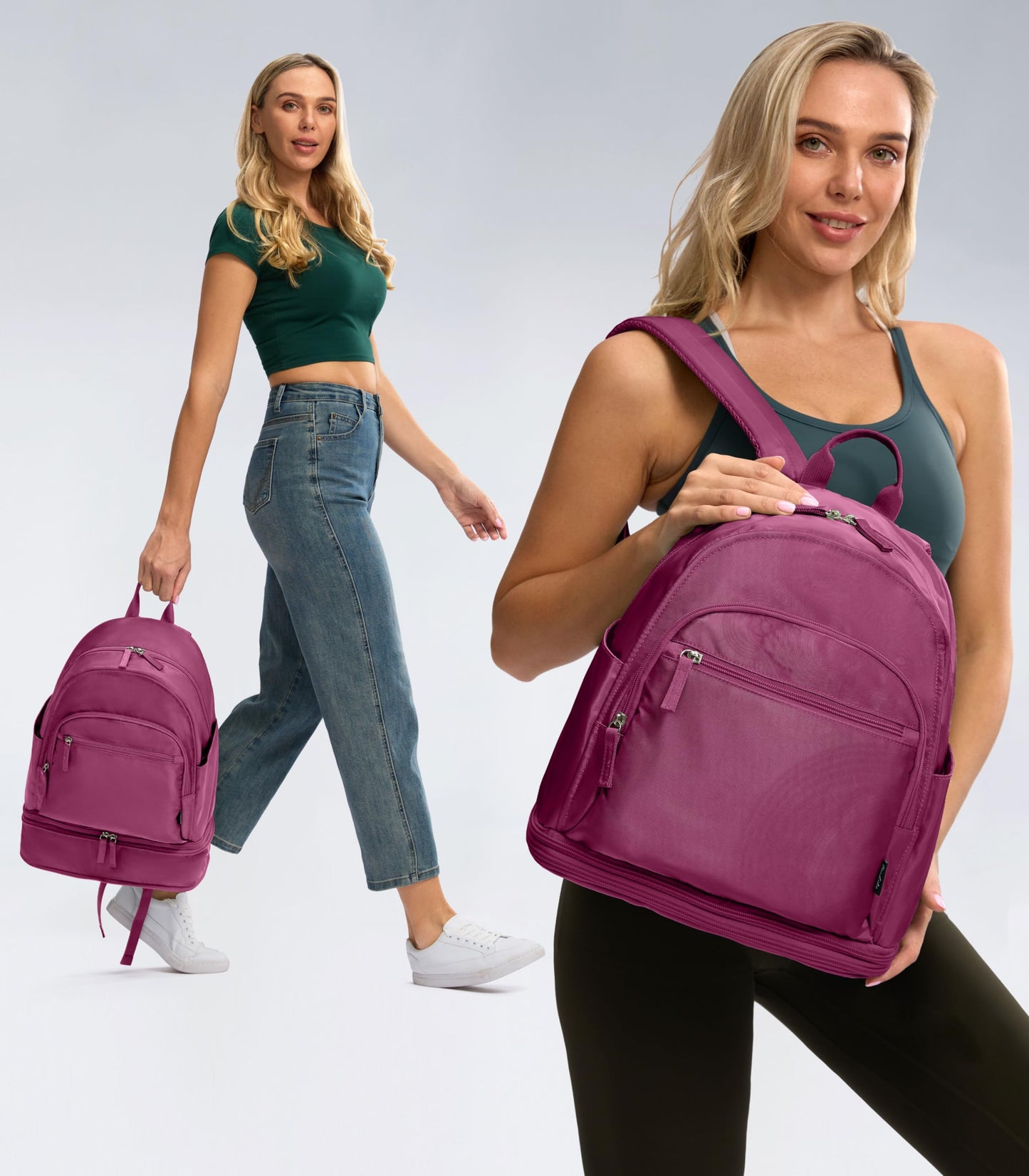 Uselike Gym Backpack for Women Men, Lightweight Gym Bag with Shoe Compartment, Waterproof Workout Backpack with Wet Pocket