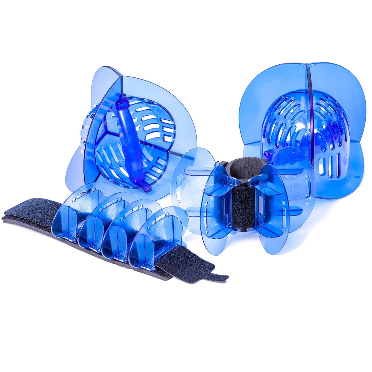 Hydrorevolution Ultimate Pool Exercise Bundle | High Resistance Water Weights | Water Exercise Equipment | Aqualogix Blue Bells, Fins & Aquastrength Barbell | Quick Start Guide
