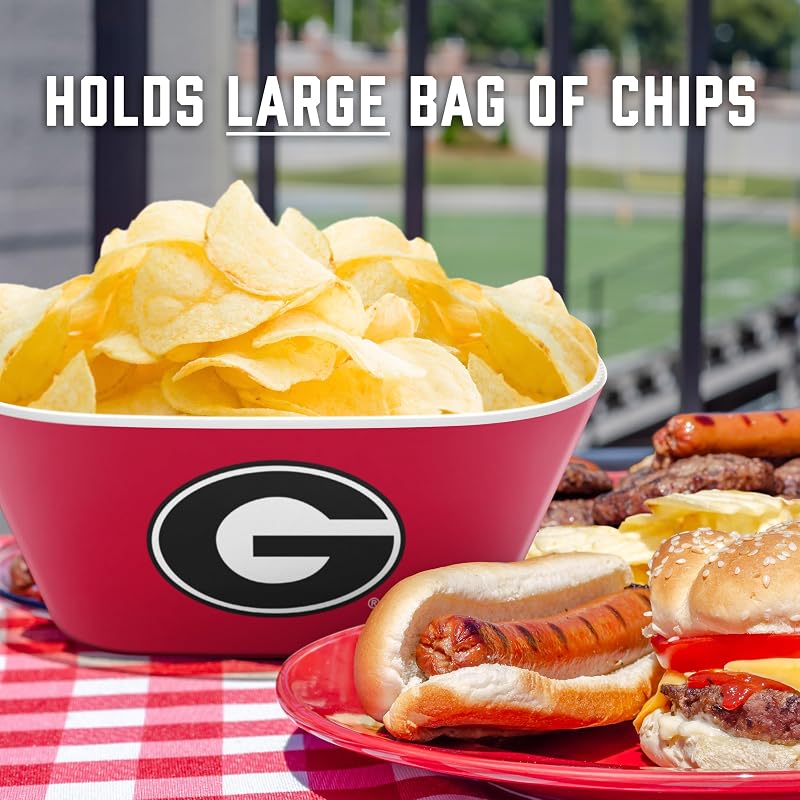 YouTheFan NCAA Georgia Bulldogs Large Party Bowl - Team Colors