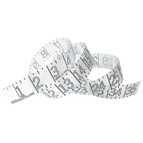 36" Fish Measuring Ruler Sticker | Waterproof Transparent Decal Tape | Made in USA | Bold and Easy Read Markings | Boat, Kayak, Net, Cooler Compatible | UV-Resistant Adhesive | Easy Application