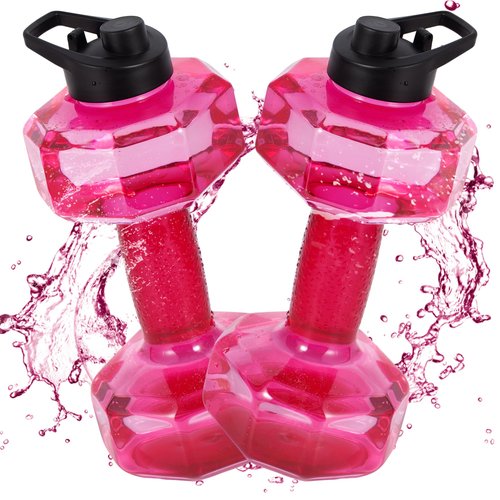 YOTAN 2 PCS Water Weights for Pool Exercise, Water Dumbbells Pool Resistance, Lightweight Pool Weights for Water Exercise Resistance, Water Aerobics Equipment for Aqua Therapy, Pool Fitness, Weight Loss, Red