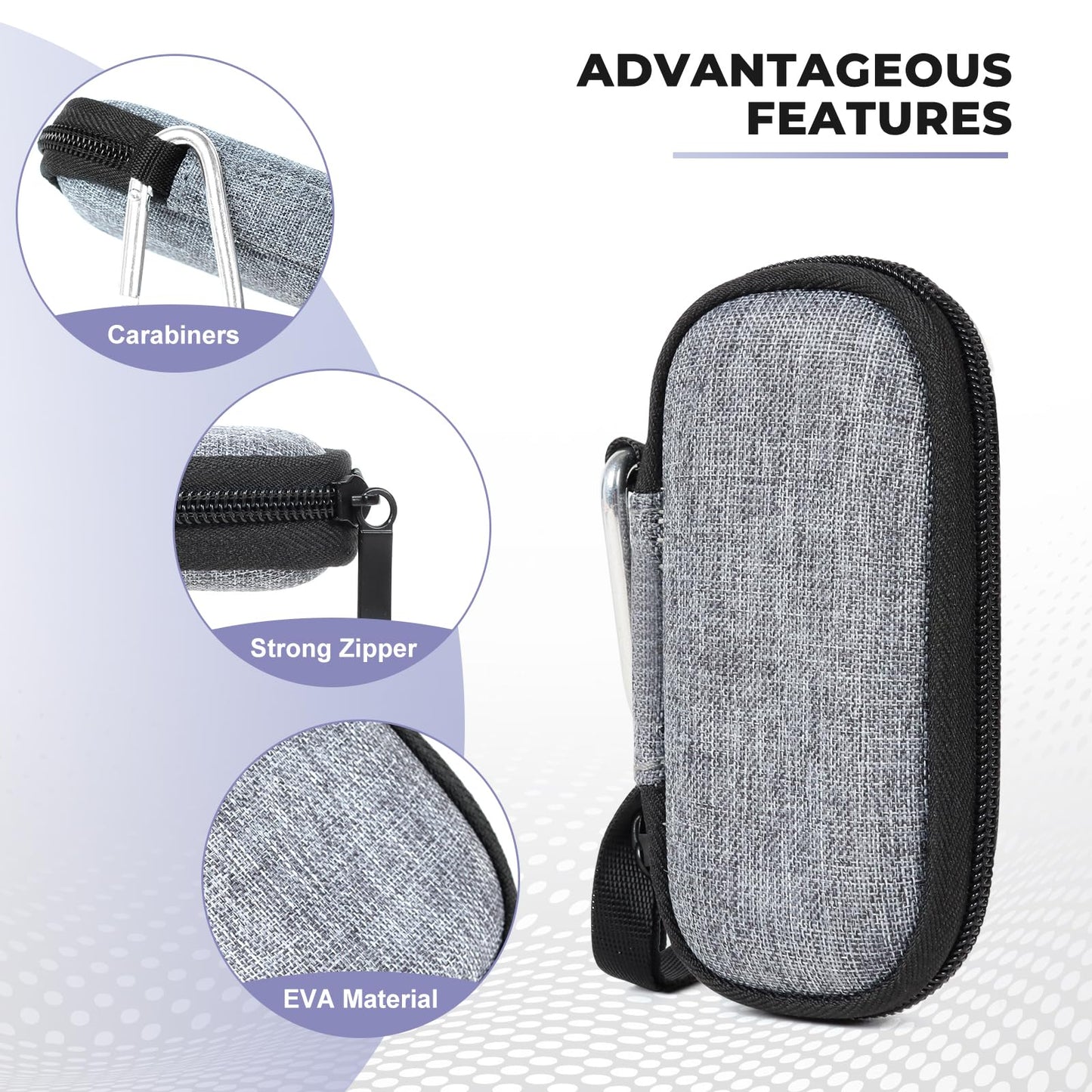 Case Compatible for KardiaMobile EKG Heart Monitor, Hard Travel Case for KardiaMobile 6L, Kardia EKG, Heart Monitor Travel Box (Dark Gray)