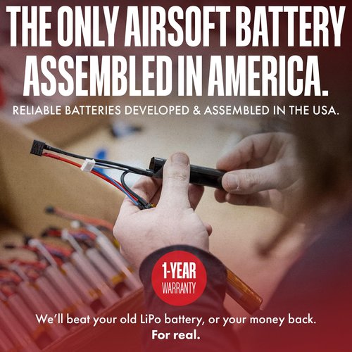 Titan Lithium-Ion Airsoft Battery | 3000mAh 7.4v Stick T-Plug | Maximum Capacity & Performance 7.4 Volt Airsoft Gun Battery