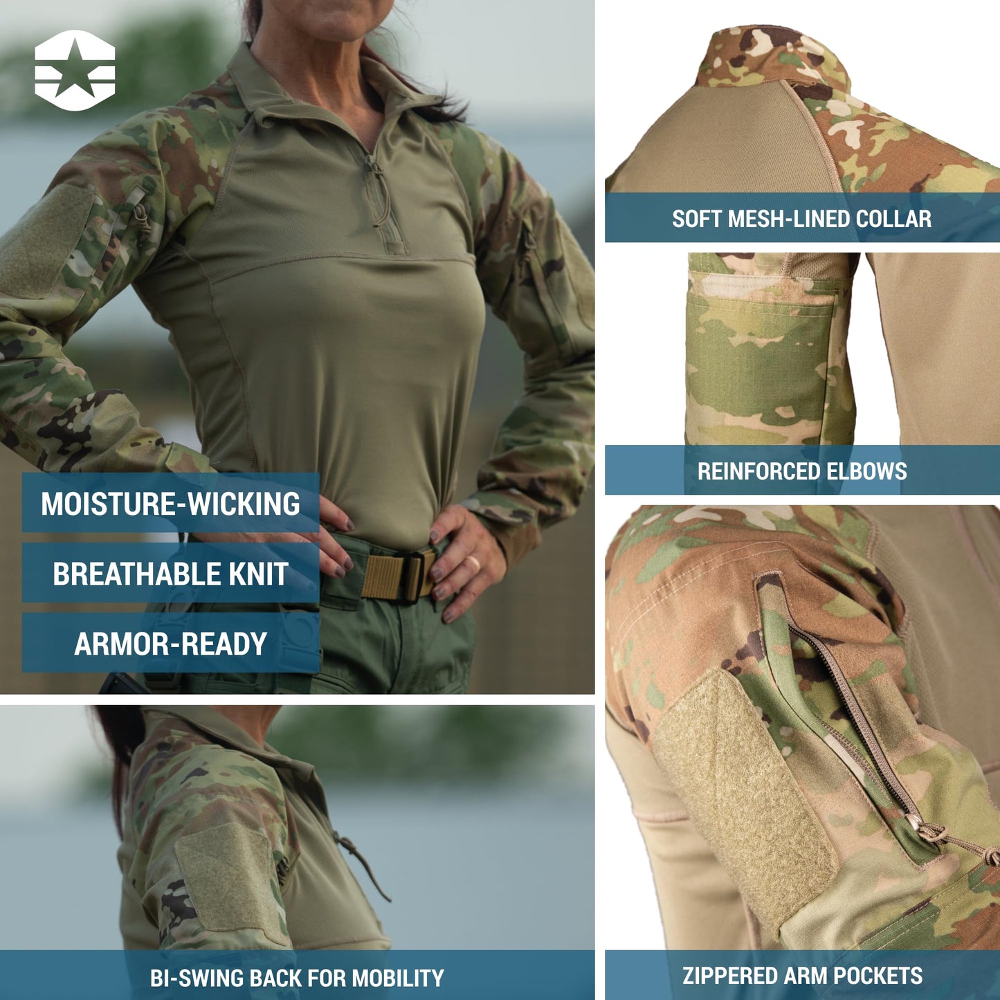 Propper Men's Standard Tactical Combat Shirt, Scorpion OCP, Medium