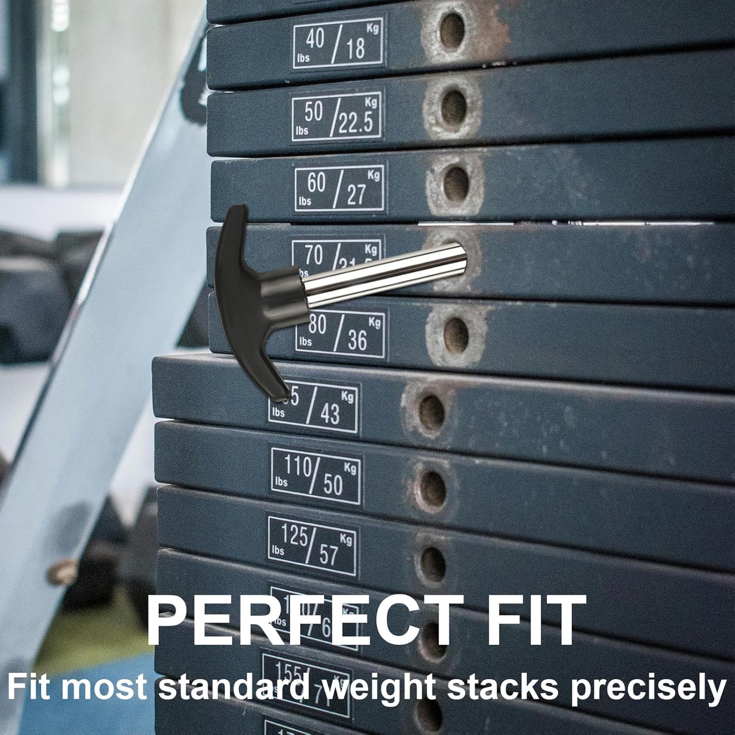 2 Pcs Weight Stack Pin 3/8 Inch Heavy Duty Gym Pins for Weight Lifting Stack Exercise Machine Locking Space Replacement Universal