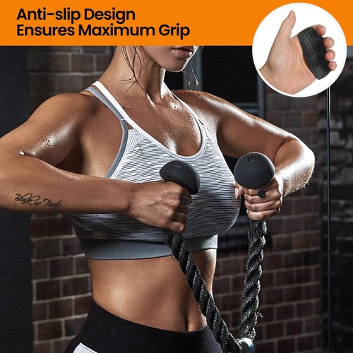 Upgraded Silicone Palm Protectors for Weightlifting & Gym - Breathable Anti-Slip Grip Pads for Deadlifts/Pull-Ups, Callus Prevention Hand Guards for Men Women, Ergonomic Workout Accessories