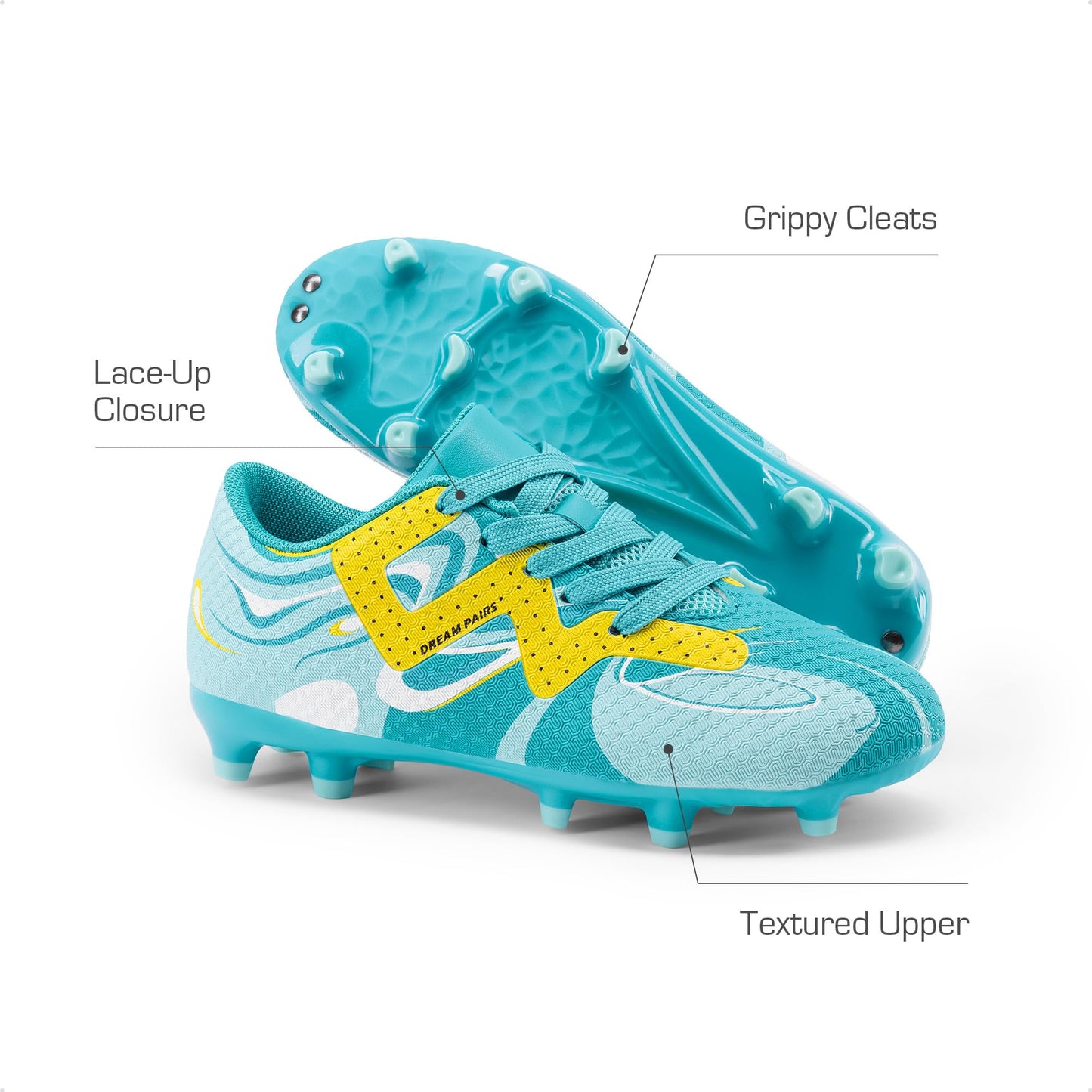 DREAM PAIRS Girls Boys Toddler Soccer Cleats
