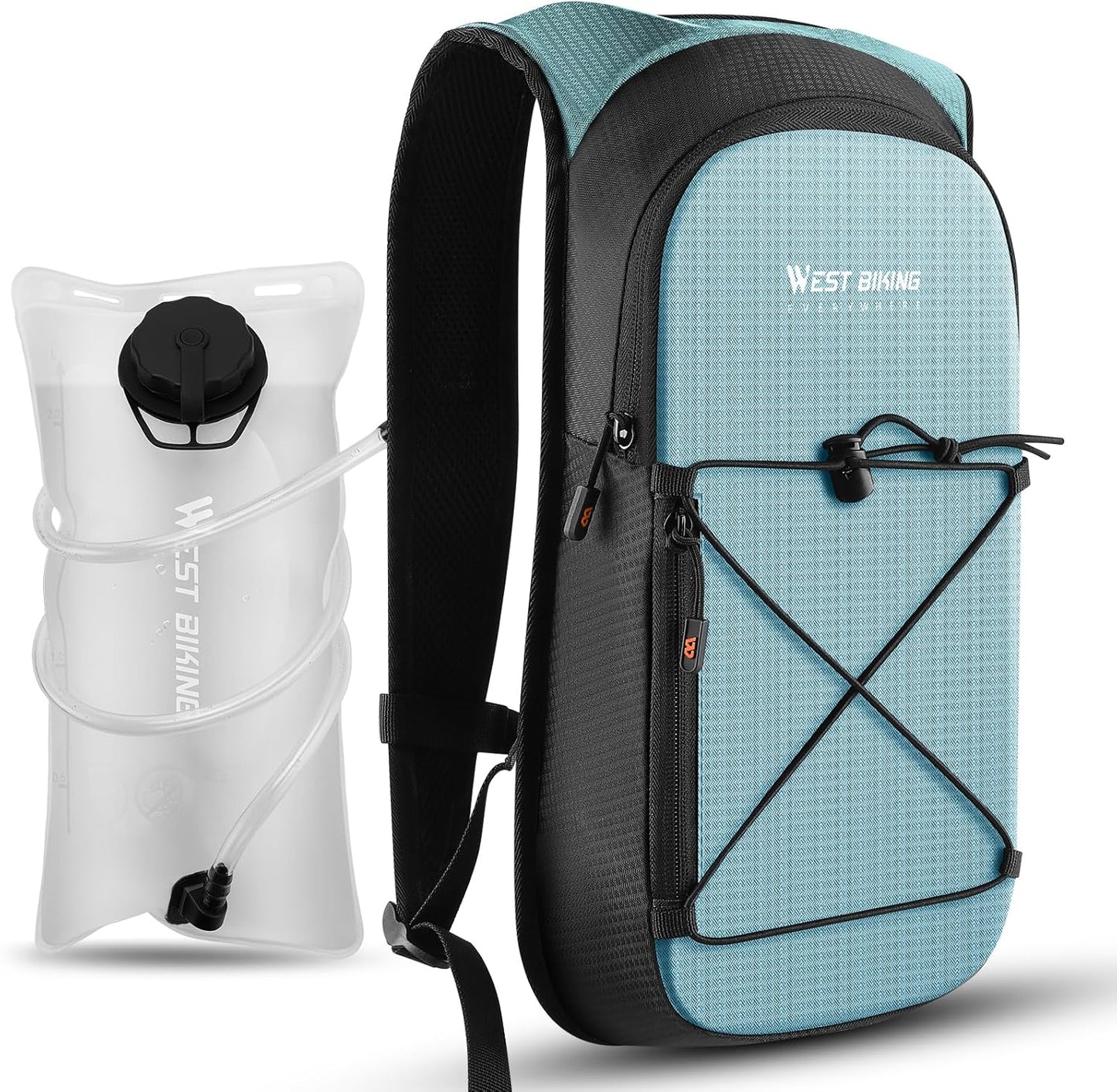 Hydration Backpack with TPU Hydration Bladder, Lightweight Hiking Water Backpack, Hydration Pack with 2L Water Bladder for Running, Cycling Climbing Camping Outdoor Sports
