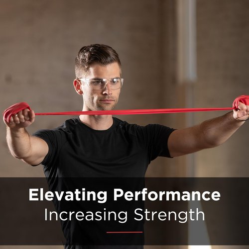THERABAND Professional Latex Resistance Bands For Rehabilitation, Portable Fitness and Workout, Home Exercise, 5 Foot, Red, Medium, Level 3, Individual Package
