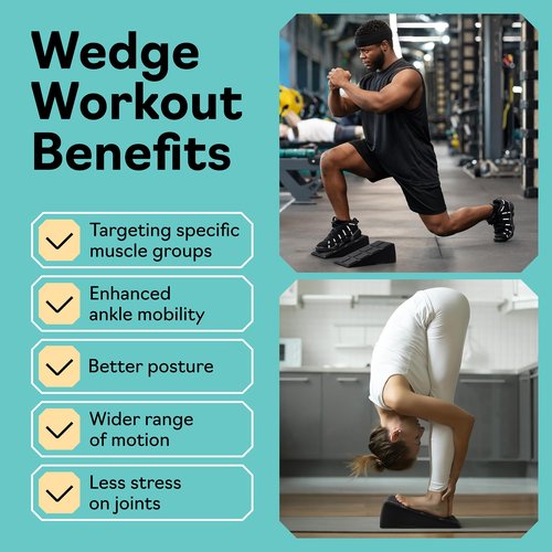 Squat Wedge - Squat Wedge Block 520 LBS Weight Capacity - Slant Board for Calf Stretching - Calf Stretcher Slant Board - yoga blocks