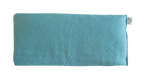 Peacegoods Unscented Eye Pillow - Made from Soft Cotton Flannel - Weighted Filled with Flax Seed Microwavable - Yoga Massage Headache Sleep Made USA - Aqua Green Mint