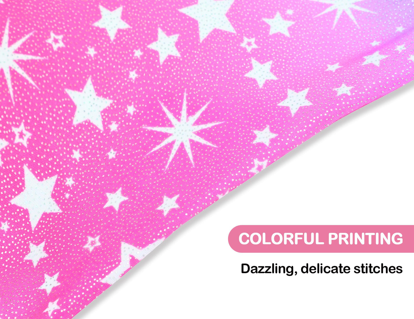 Domusgo Gymnastics Leotards for Girls 10-12 Years Old Pink Blue Galaxy Sparkly One Piece Tumbling Outfits
