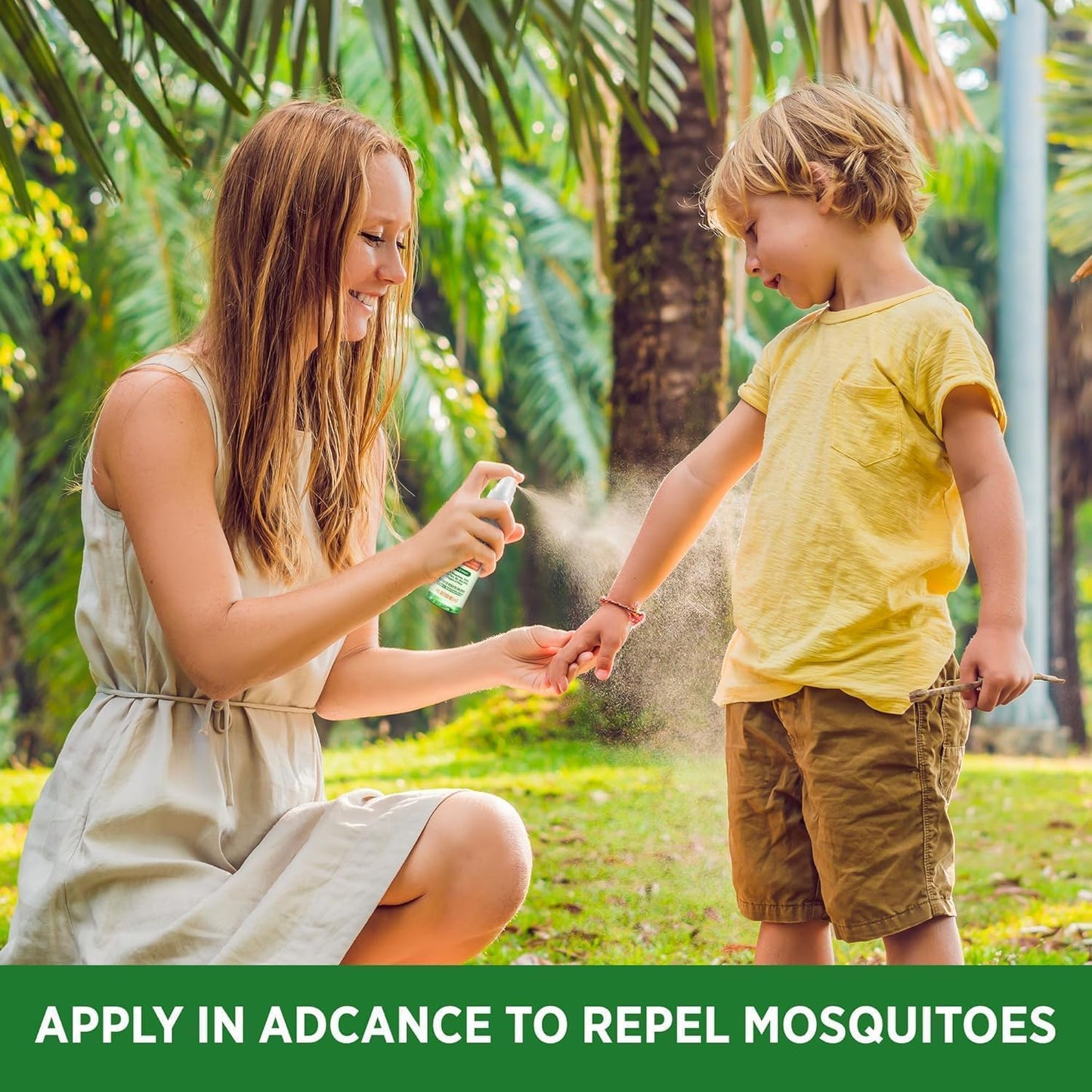 Natural Mosquito & Bug Repellent Spray: DEET-Free, Plant-Based Formula with Organic Essential Oils, Family-Friendly, Gentle on Skin, Outdoor Gear, Travel Size 4 oz (2-Pack)