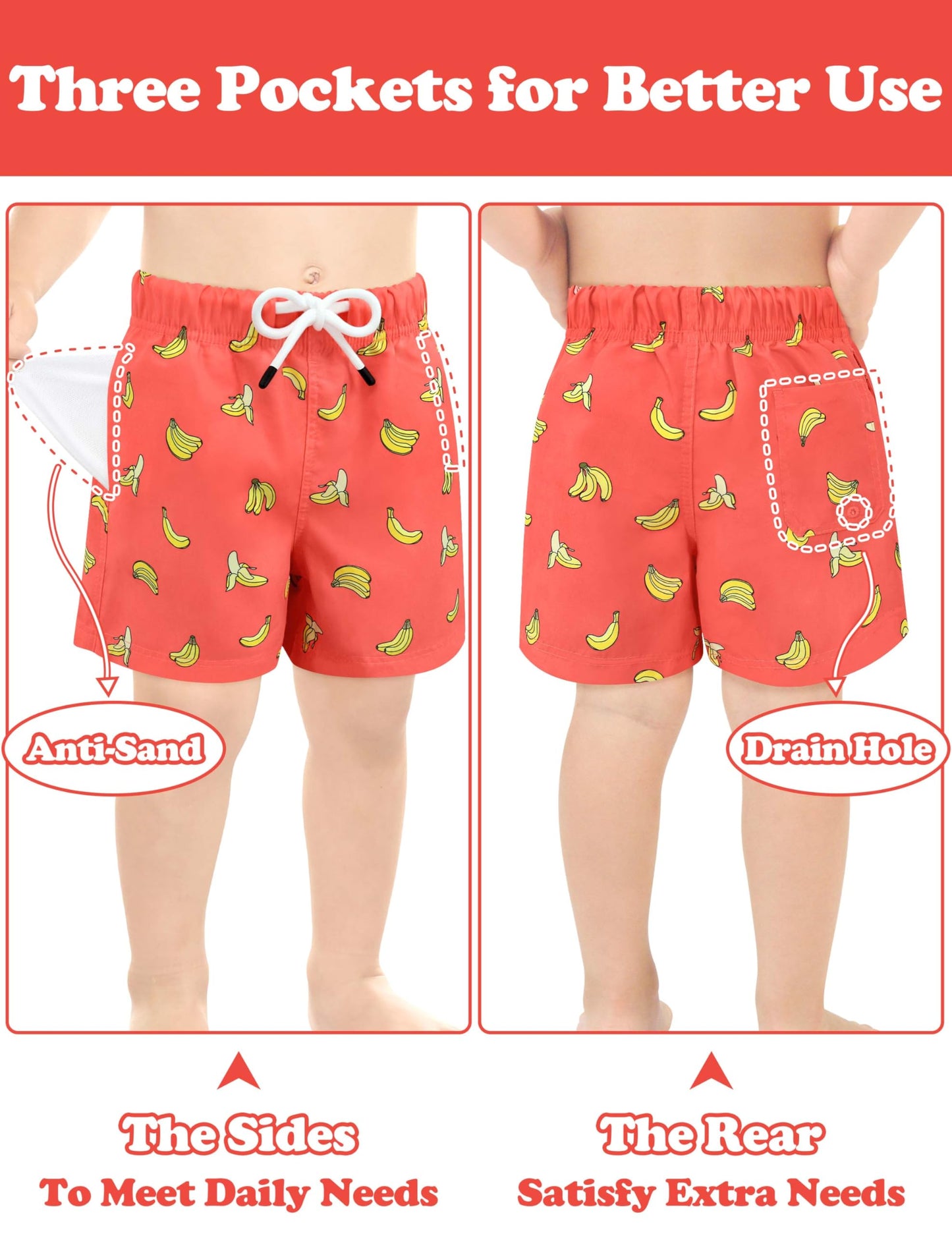 Sarfel Kids Bathing Suits Boys Swimming Trunks Kids Swim Trunks 5T Bathing Suit Boys' Swimwear Boy Swim Shorts 5T Kid Swimsuit