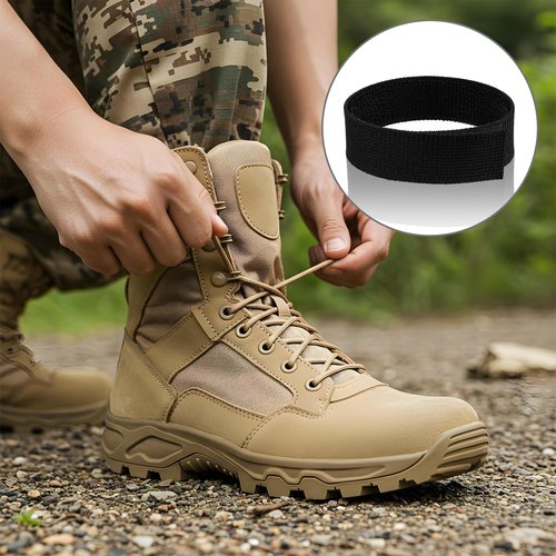 8 PCS Boot Blouser Military, Black Elastic Boot Straps for Cowboy Boots Ankle Strap Boot Bands Boot Snake Bootstraps Adjustable Blousing Straps with Hook and Loop for Hunting Gardening Hiking Cycling