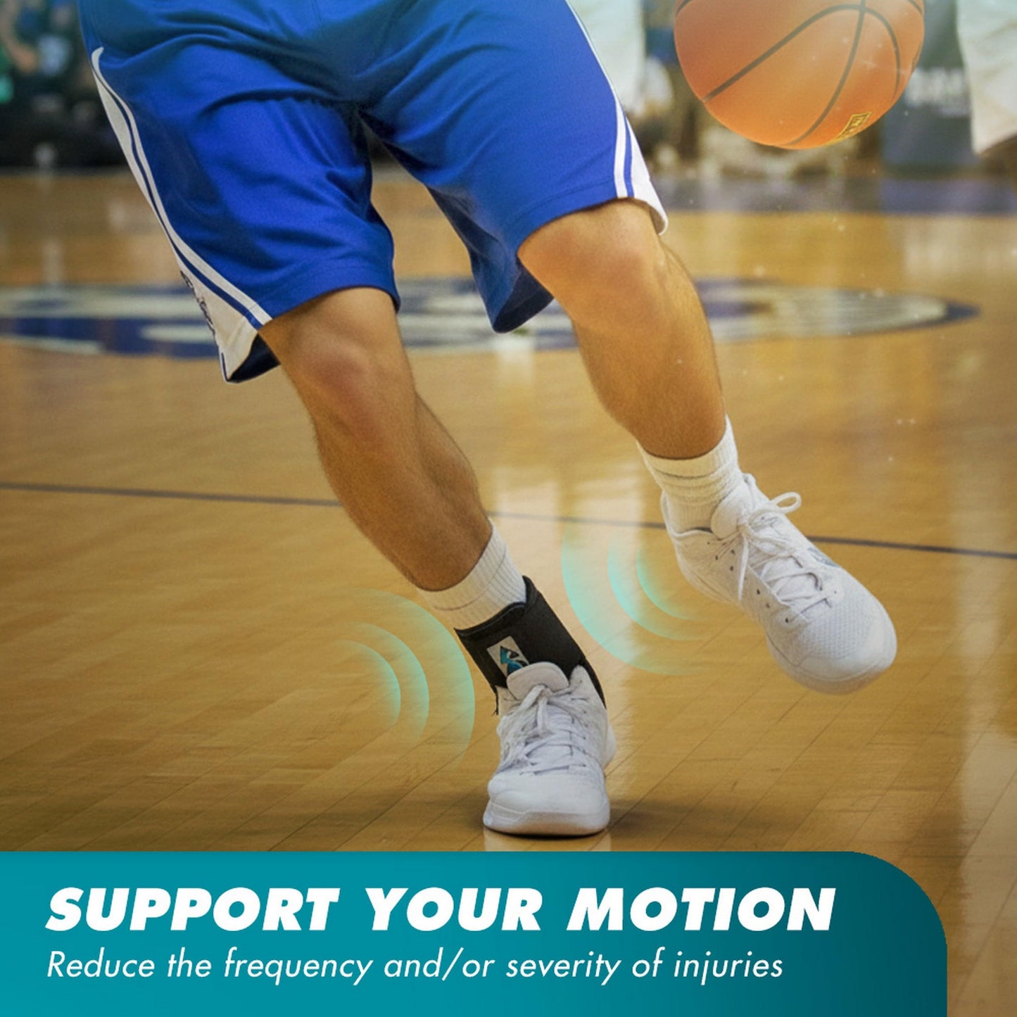 Med Spec ASO Ankle Stabilizer Lace Up Ankle Brace Sprain Support Black, SM