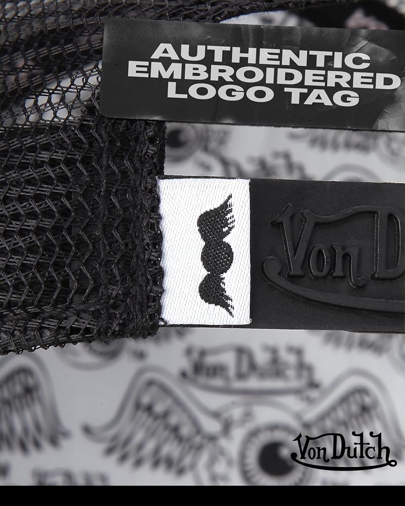 Von Dutch Velvet Trucker Hat - Curved Bill, Mesh Back, Snapback, Natural Leopard