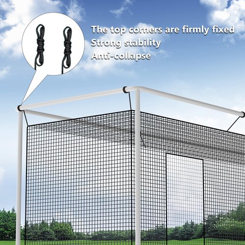 Miveda 20' x 10' x 10' Baseball Batting Cage Net, Batting Practice Net Pitching Cage, Portable Tote Bag Design, Softball Cage for Backyard Outdoor Pitching Practice Sports, Only Net Not Include Frame