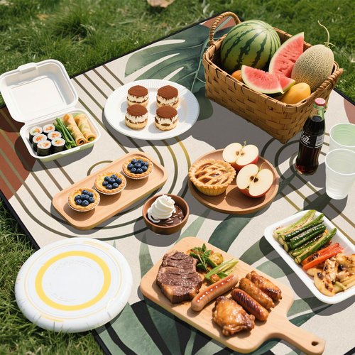 QXWREL Extra Large Picnic Outdoor Blanket 60''x80'' Waterproof and Sandproof Picnic Mat for Beach Foldable Camping Accessories for Grass Lawn Park