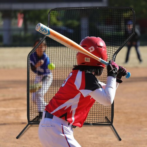 PGL, 5x7FT, Z Baseball Screen, Z Screen Baseball for Batting cage, Z-Screen Baseball Pitching Net,Portable Baseball Safety net, Pitcher Protection Net Screen,Baseball Pitch Screen