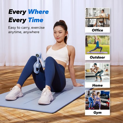 MERACH Thigh Master, Pelvic Floor Exercise Devices with Display Counter, Inner Thigh Exerciser for Women, Home Fitness Equipment for Hip/Leg/Butt (Blue)