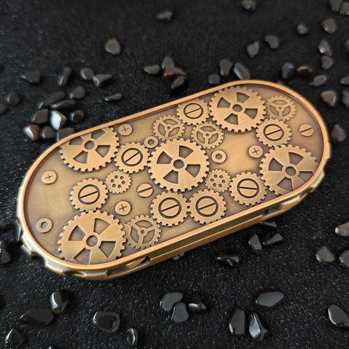 Wheel of Time DND Spinner Dice, 7-in-1 Metal Dice Set with Gift Case for Dungeons and Dragons Gamer, Polyhedral Roleplay Game Dice, Fantasy D&D Tabletop RPG Accessories Gift (Ancient Gold)